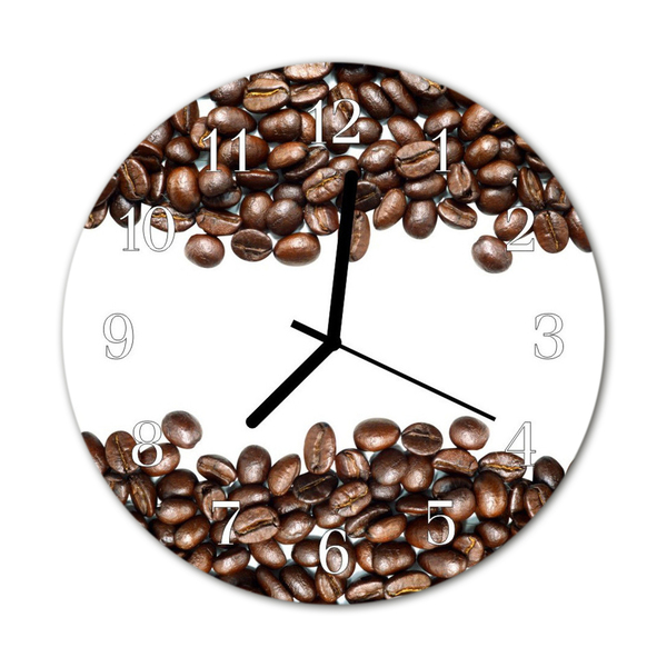 Horloge murale en verre Café en grains