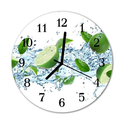 Horloge murale en verre Chaux