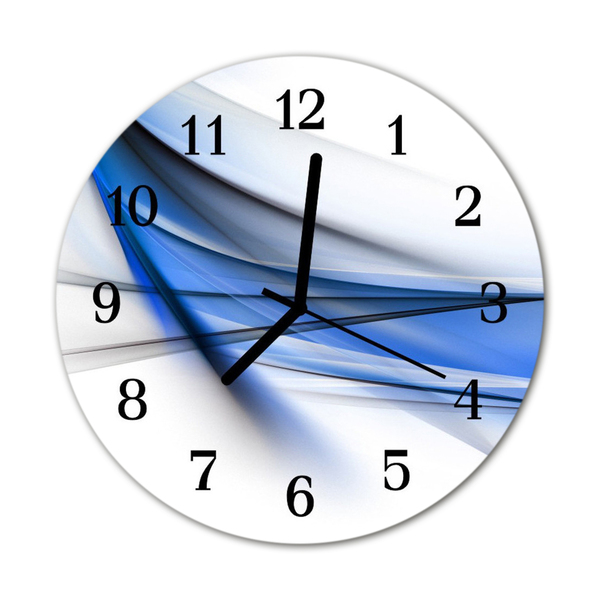 Horloge murale en verre Lignes abstraites