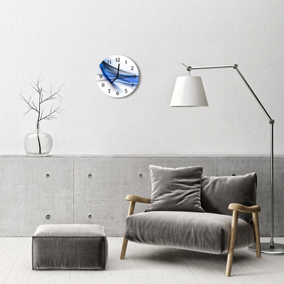 Horloge murale en verre Lignes abstraites