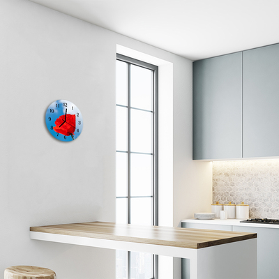 Horloge murale en verre Pavot