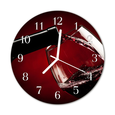 Horloge murale en verre Verre à vin