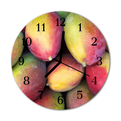 Horloge murale en verre Fruits