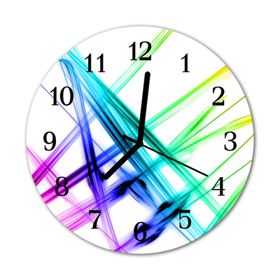 Horloge murale en verre Abstrait