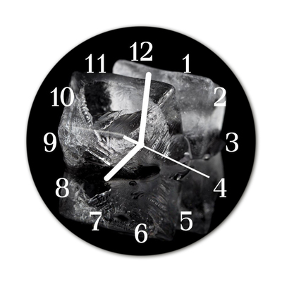 Horloge murale en verre Cubes de glace