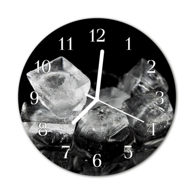 Horloge murale en verre Cubes de glace