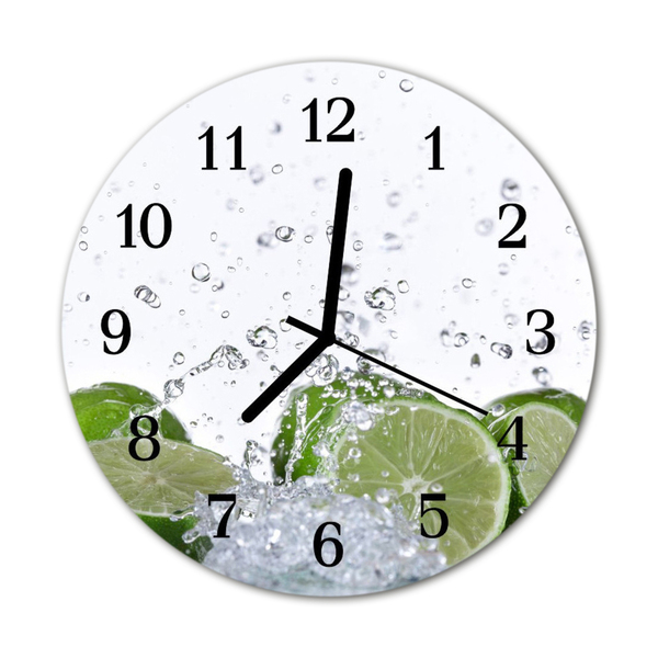 Horloge murale en verre Chaux