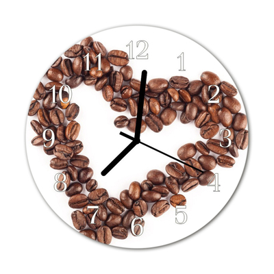 Horloge murale en verre Café en grains