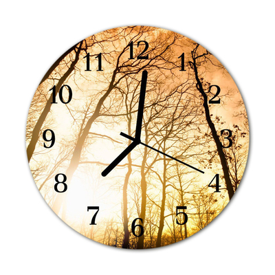 Horloge murale en verre Arbres