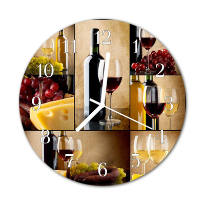 Horloge murale en verre Bouteille à vin