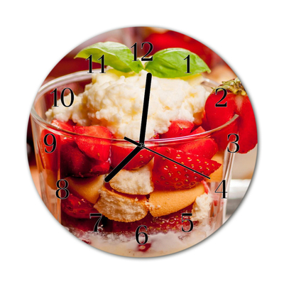 Horloge murale en verre Fruits