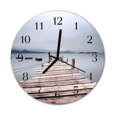 Horloge murale en verre Pont