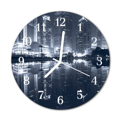 Horloge murale en verre Ligne d'horizon