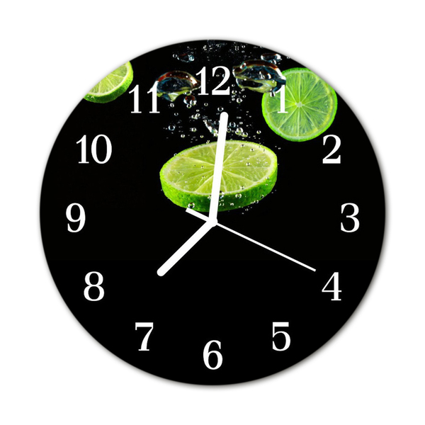 Horloge murale en verre Chaux