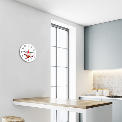 Horloge murale en verre Piments forts