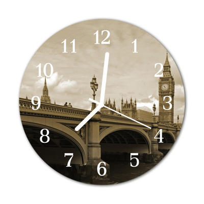 Horloge murale en verre Pont