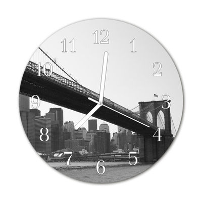 Horloge murale en verre Pont