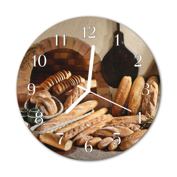 Horloge murale en verre Pain