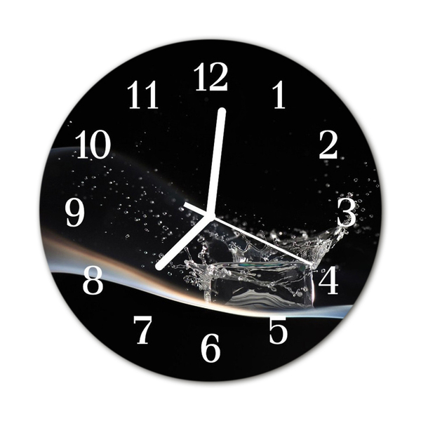 Horloge murale en verre Eau