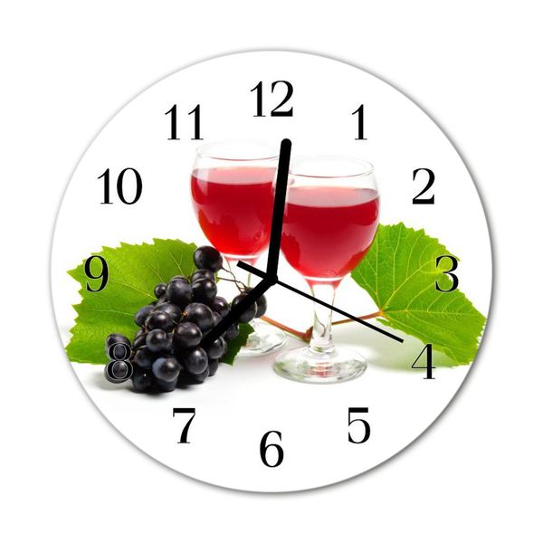 Horloge murale en verre Raisins de vin