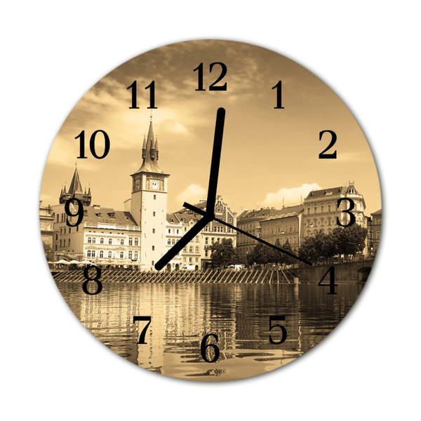 Horloge murale en verre Serrure