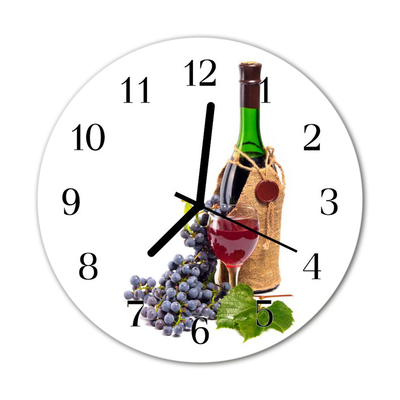 Horloge murale en verre Raisins de vin