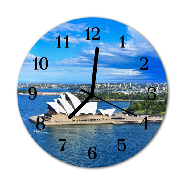 Horloge murale en verre Sidney opera