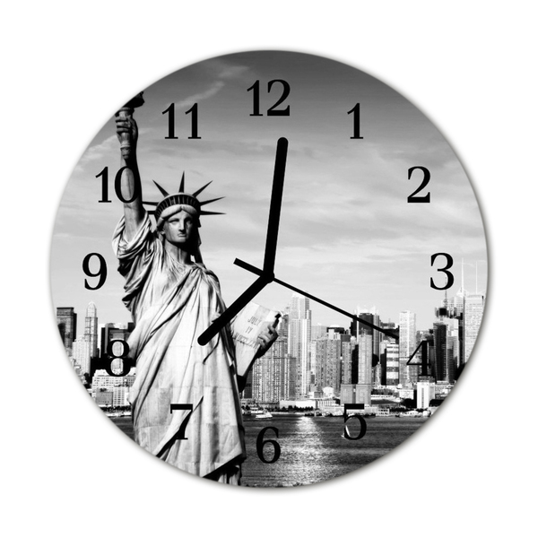 Horloge murale en verre Statue de la liberté