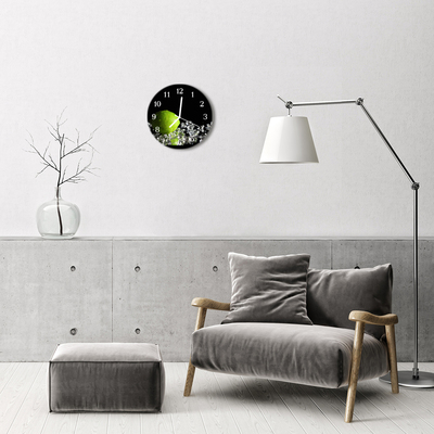 Horloge murale en verre Chaux