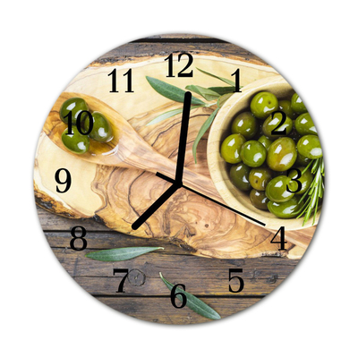 Horloge murale en verre Bois d'olives