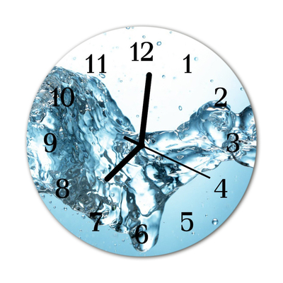 Horloge murale en verre Eau