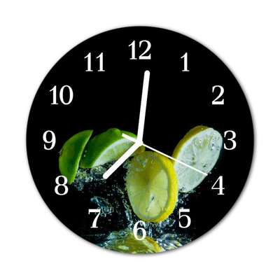 Horloge murale en verre Citron vert