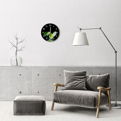 Horloge murale en verre Citron vert