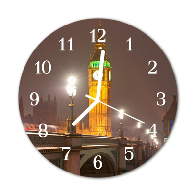 Horloge murale en verre Big ben