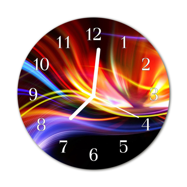 Horloge murale en verre Art abstrait