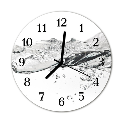 Horloge murale en verre Eau