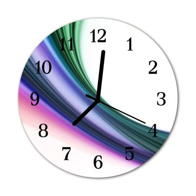 Horloge murale en verre Lignes abstraites