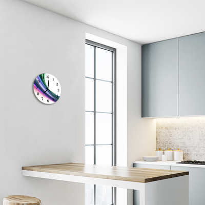 Horloge murale en verre Lignes abstraites