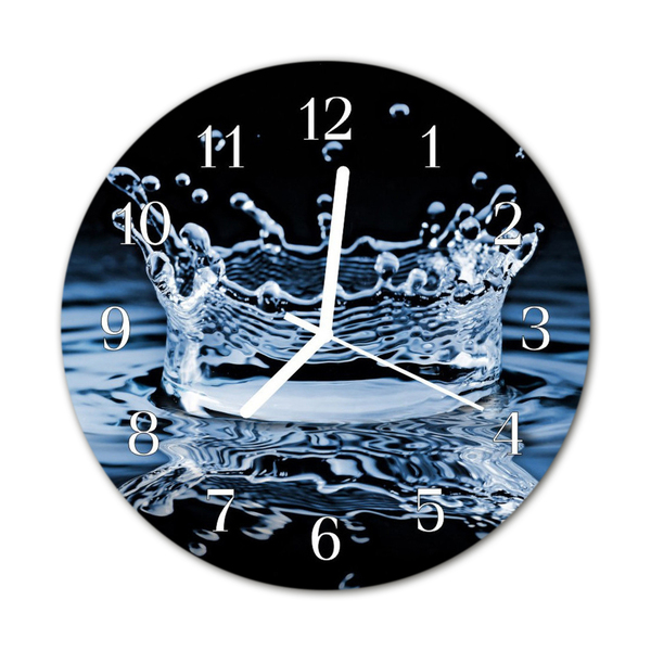 Horloge murale en verre Eau