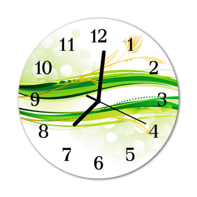 Horloge murale en verre Lignes abstraites