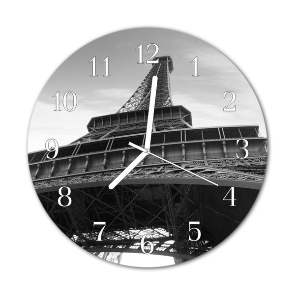 Horloge murale en verre Tour eiffel paris