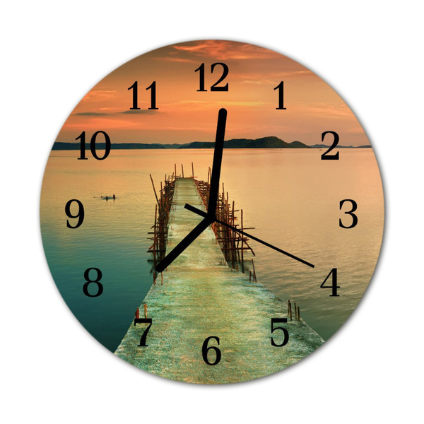 Horloge murale en verre Pont