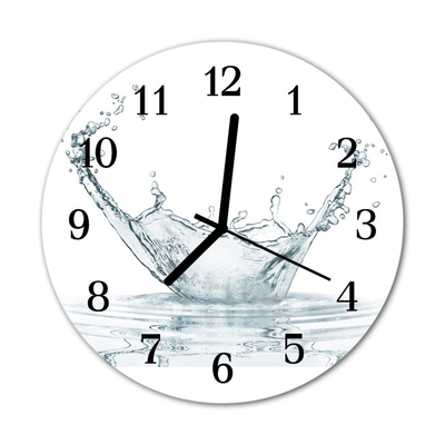 Horloge murale en verre Eau