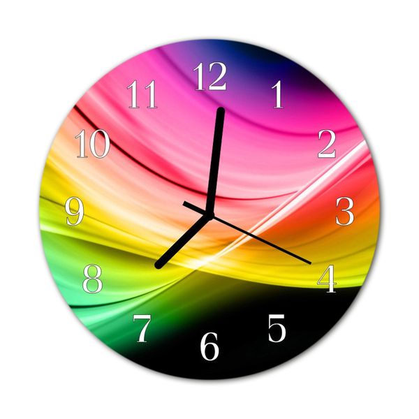 Horloge murale en verre Lignes abstraites