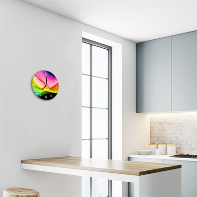 Horloge murale en verre Lignes abstraites