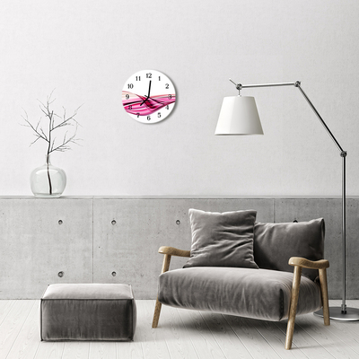 Horloge murale en verre Lignes abstraites