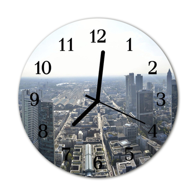 Horloge murale en verre Ligne d'horizon