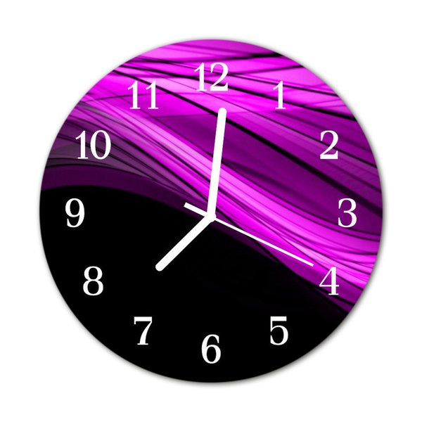 Horloge murale en verre Abstrait