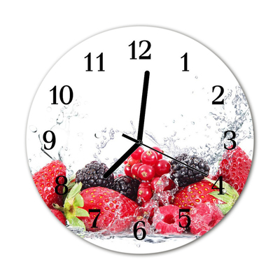 Horloge murale en verre Fruits