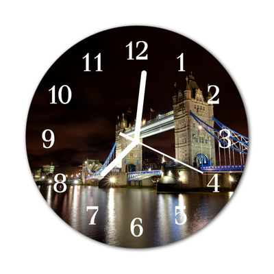 Horloge murale en verre Pont londres